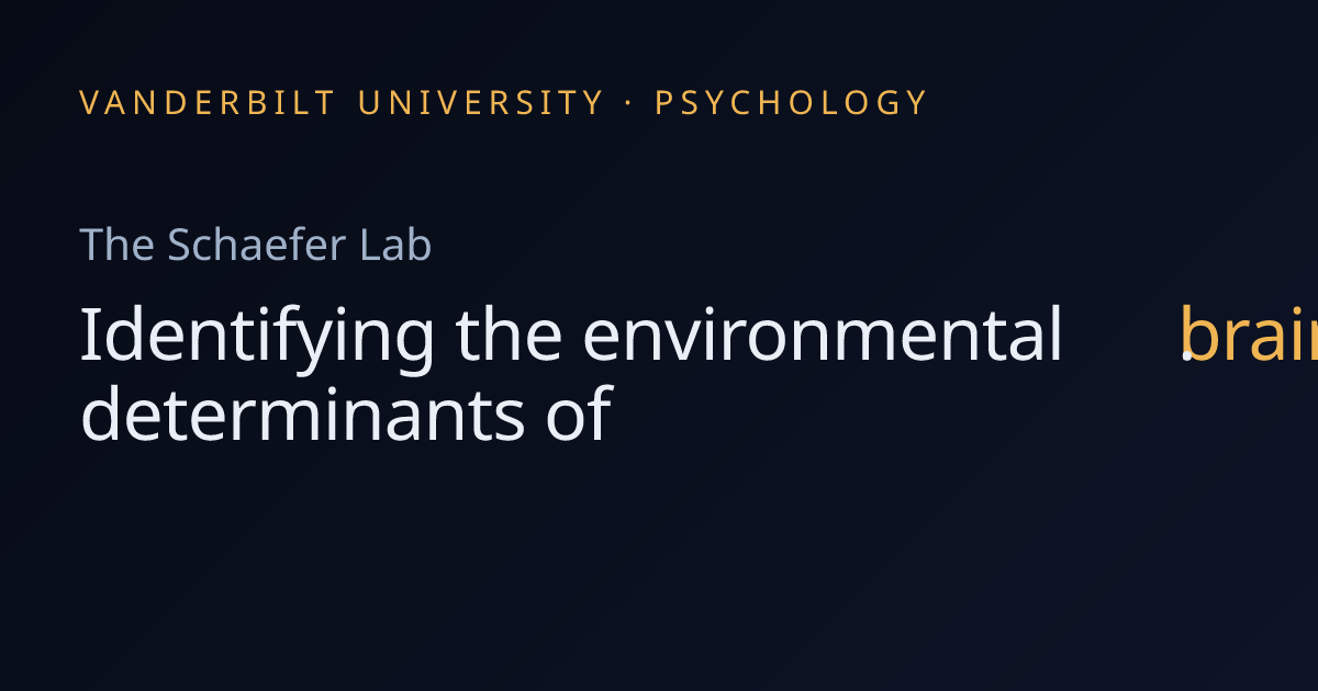 The Schaefer Lab